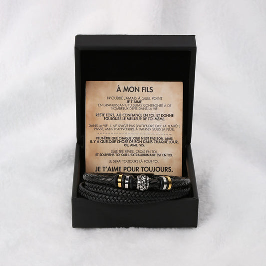 Coffret Bracelet Tressé en Cuir 